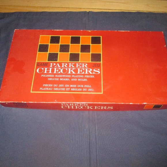 Parker Checkers (Parker Brothers) w/ polished wooden pieces Rare! Vintage! - Picture 1 of 4